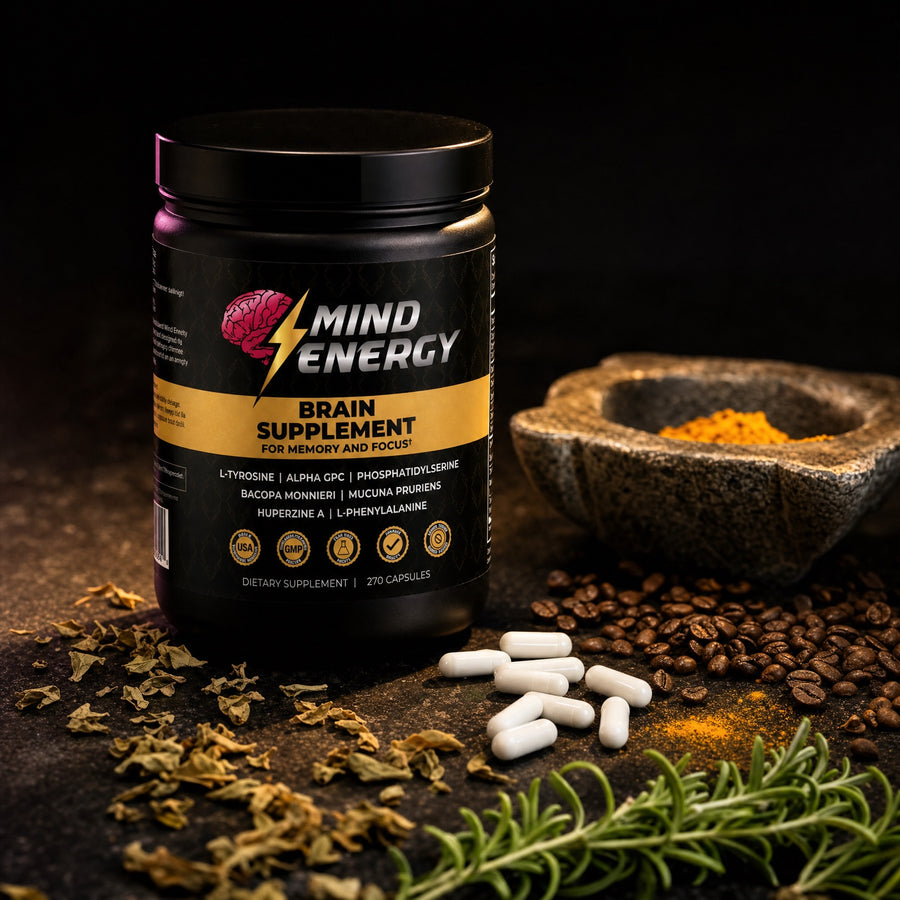 Natural Mind Energy nootropic supplement key ingredients for focus and memory